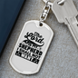 Lord My Shepherd Black Keychain Stainless Steel or 18k Gold Dog Tag Keyring-Express Your Love Gifts