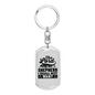 Lord My Shepherd Black Keychain Stainless Steel or 18k Gold Dog Tag Keyring-Express Your Love Gifts