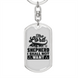 Lord My Shepherd Black Keychain Stainless Steel or 18k Gold Dog Tag Keyring-Express Your Love Gifts