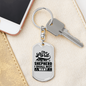 Lord My Shepherd Black Keychain Stainless Steel or 18k Gold Dog Tag Keyring-Express Your Love Gifts