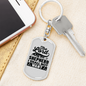 Lord My Shepherd Black Keychain Stainless Steel or 18k Gold Dog Tag Keyring-Express Your Love Gifts