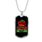 Lord My Shepherd Green Christian Necklace Stainless Steel or 18k Gold Dog Tag 24" Chain-Express Your Love Gifts