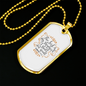 Lord My Shepherd Psalm Christian Necklace Stainless Steel or 18k Gold Dog Tag 24" Chain-Express Your Love Gifts