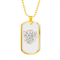 Lord My Shepherd Psalm Christian Necklace Stainless Steel or 18k Gold Dog Tag 24" Chain-Express Your Love Gifts