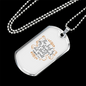 Lord My Shepherd Psalm Christian Necklace Stainless Steel or 18k Gold Dog Tag 24" Chain-Express Your Love Gifts