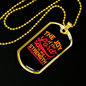 Lord My Strength Christian Necklace Stainless Steel or 18k Gold Dog Tag 24" Chain-Express Your Love Gifts
