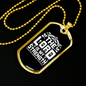 Lord My Strength White Christian Necklace Stainless Steel or 18k Gold Dog Tag 24" Chain-Express Your Love Gifts
