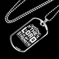 Lord My Strength White Christian Necklace Stainless Steel or 18k Gold Dog Tag 24" Chain-Express Your Love Gifts