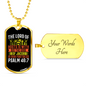 Lord Of Hosts Christian Necklace Stainless Steel or 18k Gold Dog Tag 24" Chain-Express Your Love Gifts