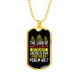 Lord Of Hosts Is Christian Necklace Stainless Steel or 18k Gold Dog Tag 24" Chain-Express Your Love Gifts