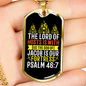 Lord Of Hosts Is Christian Necklace Stainless Steel or 18k Gold Dog Tag 24" Chain-Express Your Love Gifts