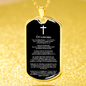 Lord's Prayer Russian Dog Tag Stainless Steel or 18k Gold 24" Chain-Express Your Love Gifts