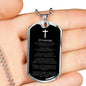 Lord's Prayer Russian Dog Tag Stainless Steel or 18k Gold 24" Chain-Express Your Love Gifts