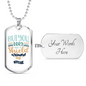 Lord Shield Around Christian Necklace Stainless Steel or 18k Gold Dog Tag 24" Chain-Express Your Love Gifts