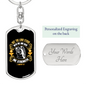 Lord Stood Christian Keychain Stainless Steel or 18k Gold Dog Tag Keyring-Express Your Love Gifts
