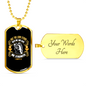 Lord Stood Christian Necklace Stainless Steel or 18k Gold Dog Tag 24" Chain-Express Your Love Gifts