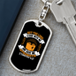 Lord Stood W Me 2 Timothy 4:17 Keychain Stainless Steel or 18k Gold Dog Tag Keyring-Express Your Love Gifts