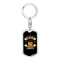 Lord Stood W Me 2 Timothy 4:17 Keychain Stainless Steel or 18k Gold Dog Tag Keyring-Express Your Love Gifts