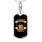 Lord Stood W Me 2 Timothy 4:17 Keychain Stainless Steel or 18k Gold Dog Tag Keyring-Express Your Love Gifts