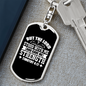 Lord Strength Christian Keychain Stainless Steel or 18k Gold Dog Tag Keyring-Express Your Love Gifts