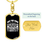Lord Strength Christian Keychain Stainless Steel or 18k Gold Dog Tag Keyring-Express Your Love Gifts