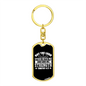 Lord Strength Christian Keychain Stainless Steel or 18k Gold Dog Tag Keyring-Express Your Love Gifts