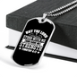 Lord Strength Christian Necklace Stainless Steel or 18k Gold Dog Tag 24" Chain-Express Your Love Gifts