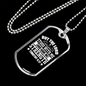 Lord Strength Christian Necklace Stainless Steel or 18k Gold Dog Tag 24" Chain-Express Your Love Gifts