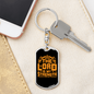 Lord Strength Golden Christian Keychain Stainless Steel or 18k Gold Dog Tag Keyring-Express Your Love Gifts