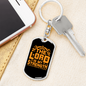 Lord Strength Golden Christian Keychain Stainless Steel or 18k Gold Dog Tag Keyring-Express Your Love Gifts