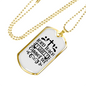 Lord Teach Cross Christian Necklace Stainless Steel or 18k Gold Dog Tag 24" Chain-Express Your Love Gifts
