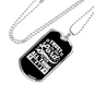 Lord With All Thine Heart Christian Necklace Stainless Steel or 18k Gold Dog Tag 24" Chain-Express Your Love Gifts