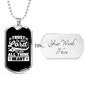 Lord With All Thine Heart Christian Necklace Stainless Steel or 18k Gold Dog Tag 24" Chain-Express Your Love Gifts