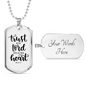 Lord With All Your Heart Christian Necklace Stainless Steel or 18k Gold Dog Tag 24" Chain-Express Your Love Gifts
