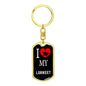 Lorikeet Bird Lover Keyring Keychain Stainless Steel or 18k Gold-Express Your Love Gifts