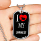 Lorikeet Necklace Stainless Steel or 18k Gold Dog Tag 24" Chain-Express Your Love Gifts