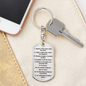 Los Diez Mandamientos Espanol Clear Swivel Keychain Dog Tag Stainless Steel or 18k Gold-Express Your Love Gifts