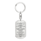 Los Diez Mandamientos Espanol Clear Swivel Keychain Dog Tag Stainless Steel or 18k Gold-Express Your Love Gifts