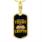 Lot and Lots of Crypto Crypto Keychain Stainless Steel or 18k Gold Dog Tag Keyring-Express Your Love Gifts