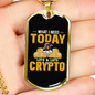 Lot and Lots of Crypto Crypto Necklace Stainless Steel or 18k Gold Dog Tag 24" Chain-Express Your Love Gifts