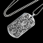 Lotus Tribal Design Necklace Stainless Steel or 18k Gold Dog Tag 24-Express Your Love Gifts