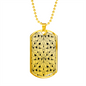 Lotuses Black and White Necklace Stainless Steel or 18k Gold Dog Tag 24-Express Your Love Gifts