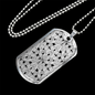 Lotuses Black and White Necklace Stainless Steel or 18k Gold Dog Tag 24-Express Your Love Gifts