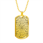 Lotuses Curvy Necklace Stainless Steel or 18k Gold Dog Tag 24-Express Your Love Gifts