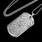 Lotuses Curvy Necklace Stainless Steel or 18k Gold Dog Tag 24-Express Your Love Gifts