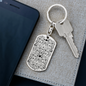 Lotuses Etchy Keychain Stainless Steel or 18k Gold Dog Tag Keyring-Express Your Love Gifts