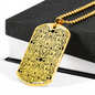 Lotuses Etchy Necklace Stainless Steel or 18k Gold Dog Tag 24-Express Your Love Gifts