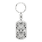 Lotuses Flower Keychain Stainless Steel or 18k Gold Dog Tag Keyring-Express Your Love Gifts
