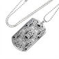 Lotuses Flower Necklace Stainless Steel or 18k Gold Dog Tag 24-Express Your Love Gifts