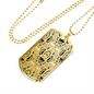 Lotuses Flower Necklace Stainless Steel or 18k Gold Dog Tag 24-Express Your Love Gifts